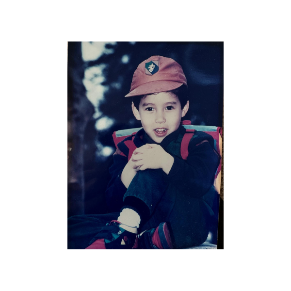 Andrew at age 4, smiling